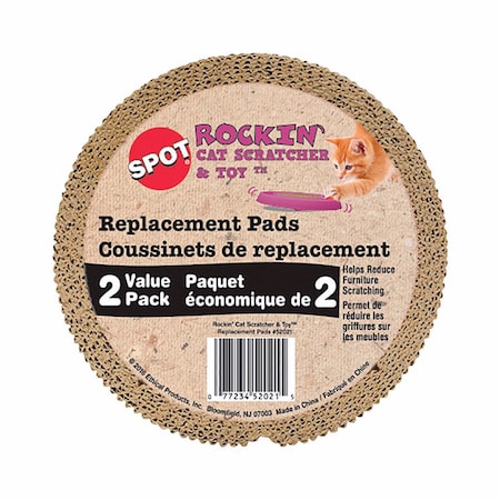 Spot Spot Rockin' Cardboard Brown Cat Scratcher 2 pk 52021